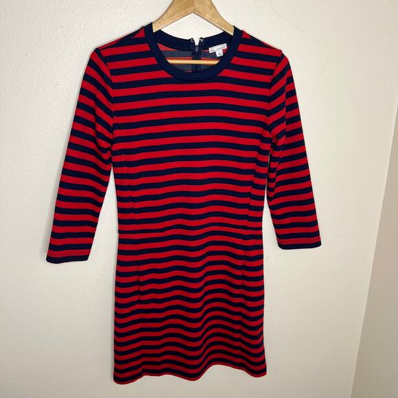 Gap Red and Navy Striped Knit Dress Small - Picture 1 of 11